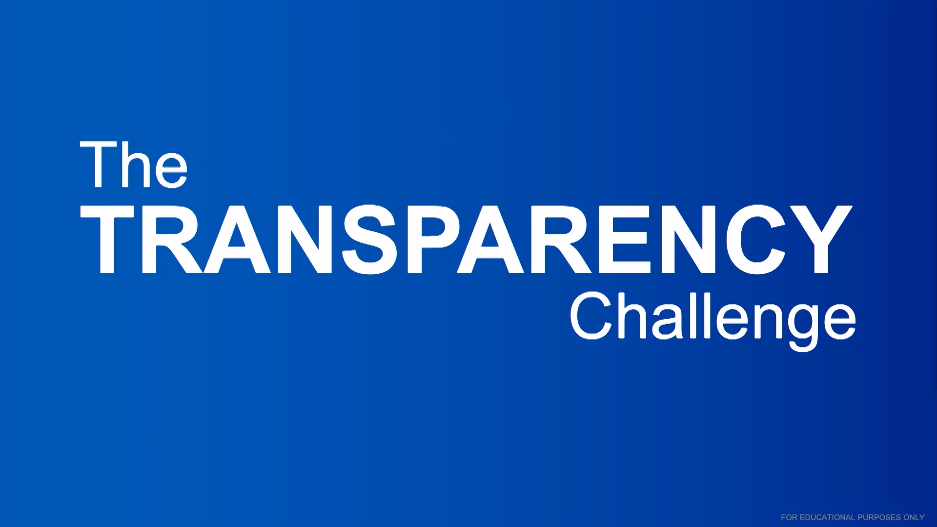 Take the Transparency Challenge - Transparency Wave®